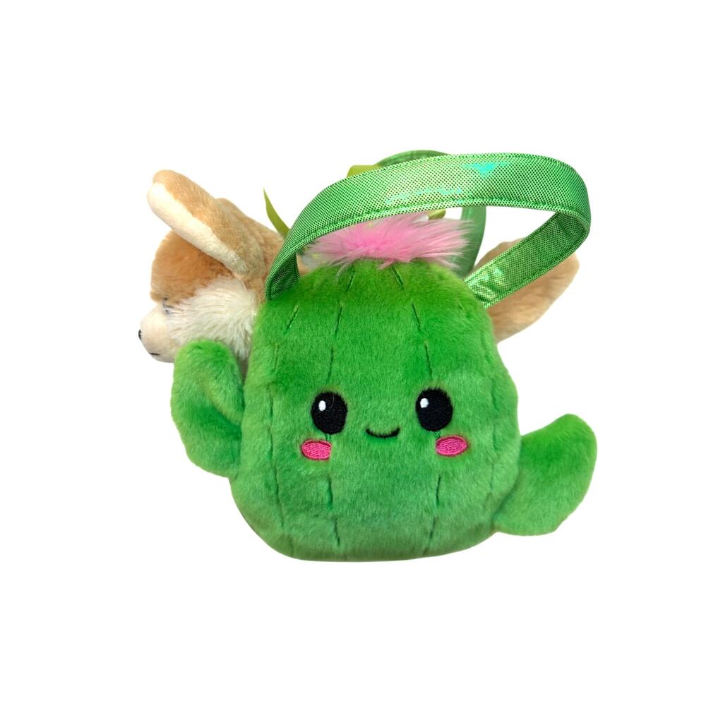 Aurora Fancy Pals 7" Smiling Cactus Plush Bag with Removable Fox